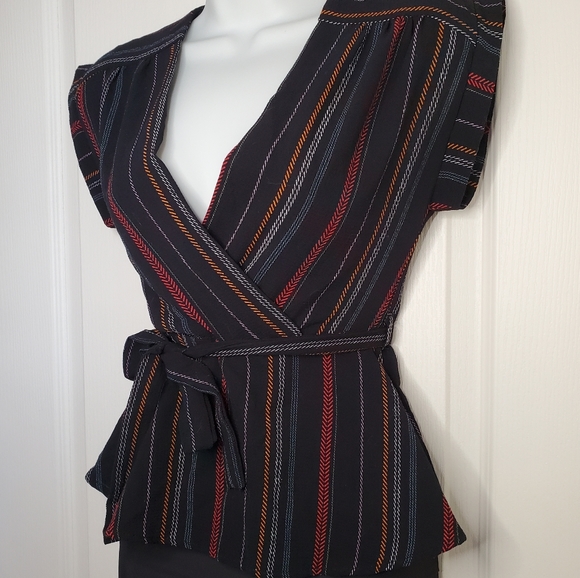 🔥3/$30 Belted Crossover Blouse - Picture 5 of 11